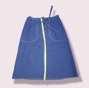 Mantessa Brand Vintage Wrap Skirt Size 10 Blue